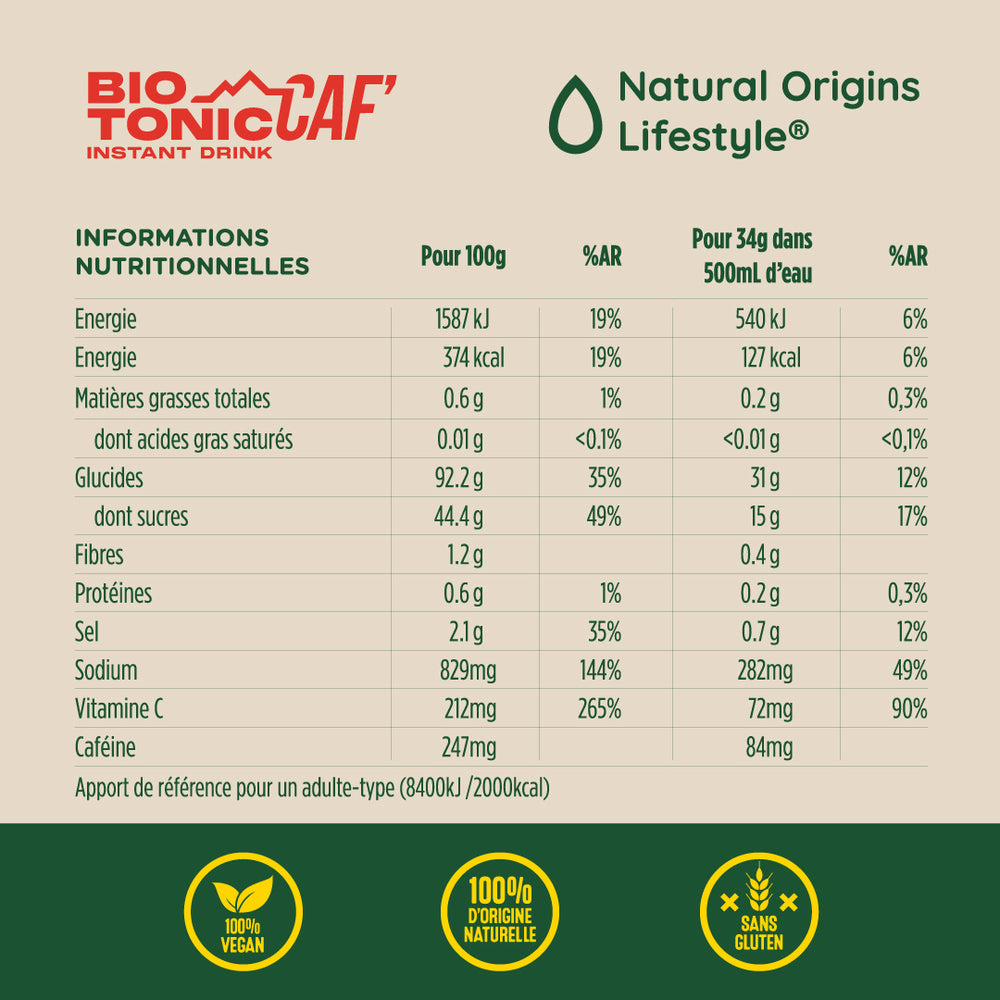 
                  
                    BioTonic Caf citron : Énergie Isotonique bio
                  
                