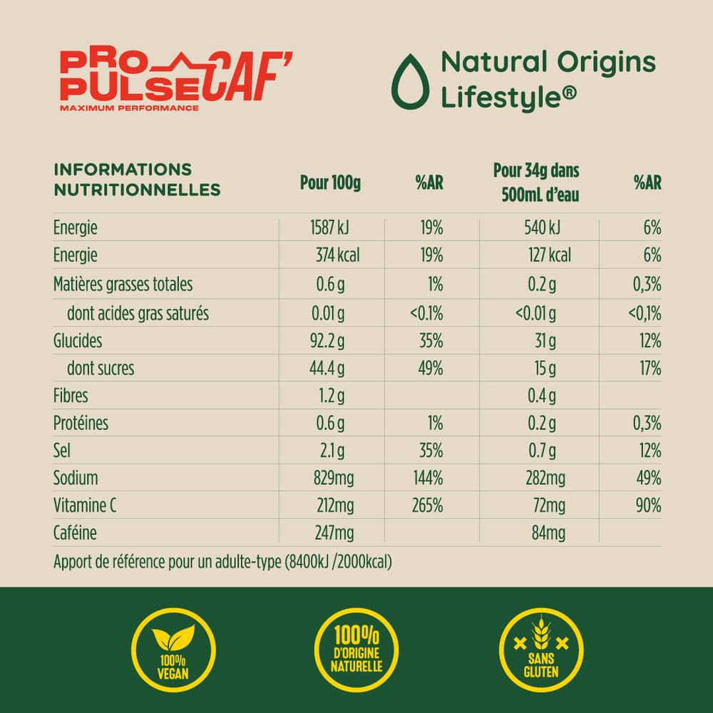 
                  
                    ProPulse Caf citron : Énergie Isotonique bio
                  
                